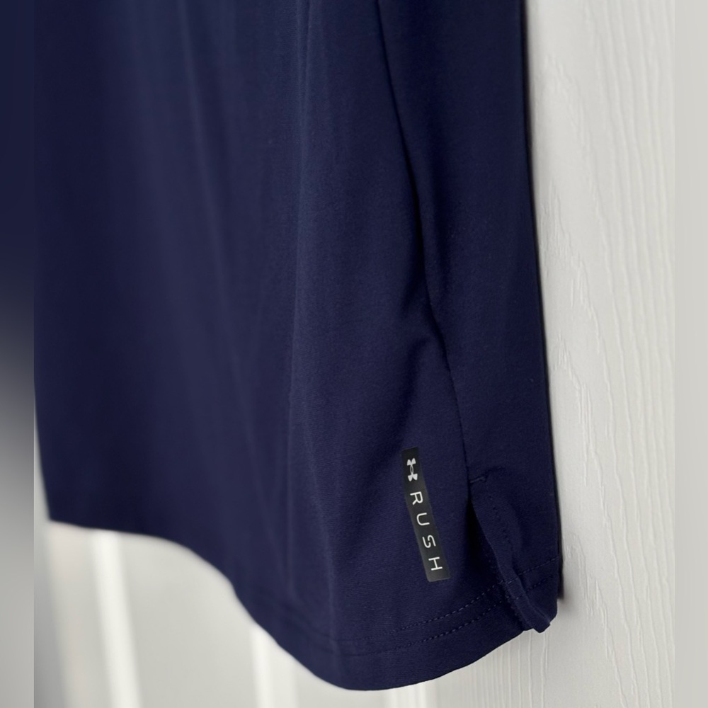 Under Armour Men's Navy UA Rush Performance Athletic Shirt Powered by Celliant M - Picture 3 of 4